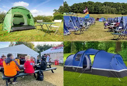 collage of standard tents