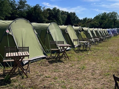 standard tents at our monza f1 campsite