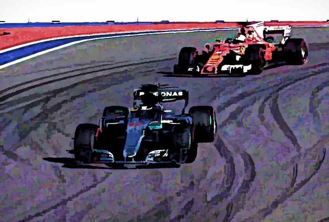 F1 art - Bottas and Vettel