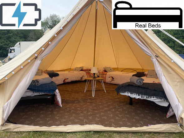 2-4 Person Premium Feature Glamping Tent With Power - Belgian F1 Grand Prix