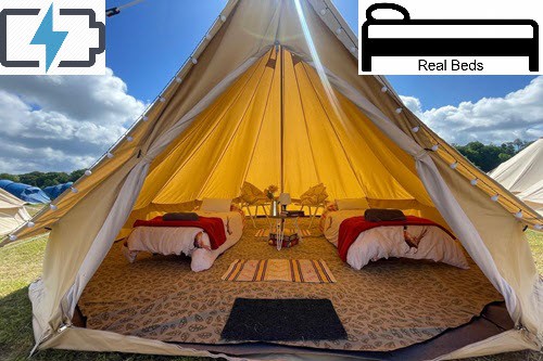 premium feature glamping tent