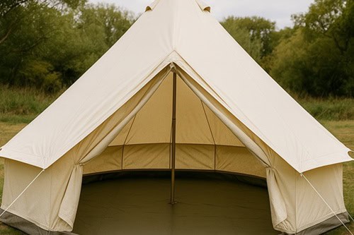 unfurnished basic bell tent