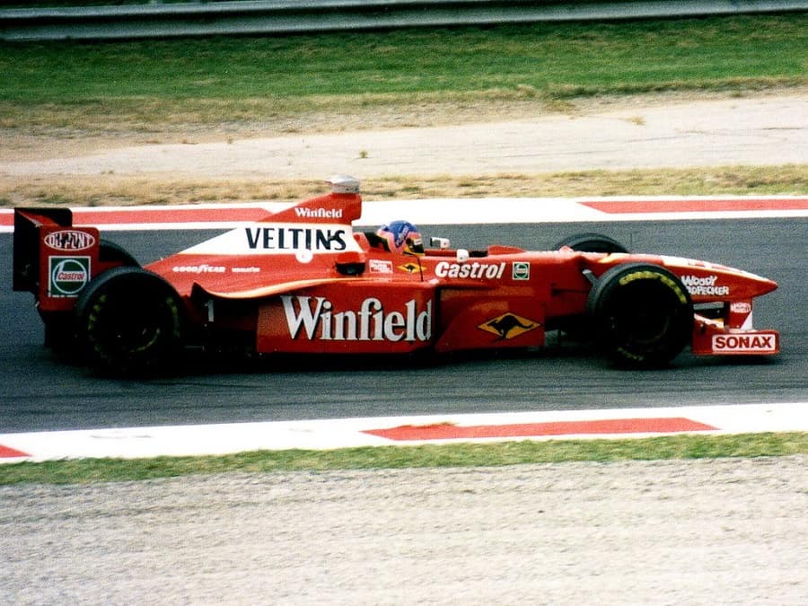 Jacques Villeneuve driving the 1998 Williams at the Italian Grand Prix