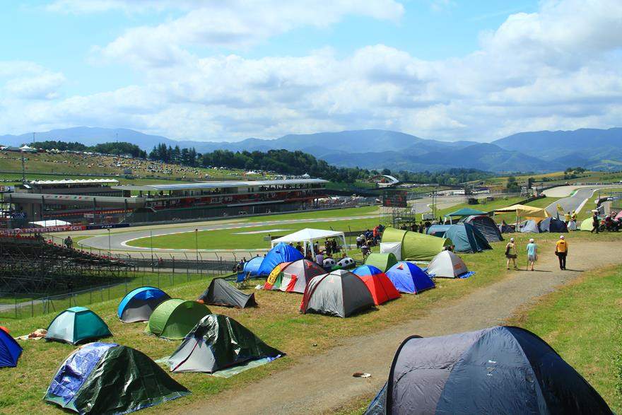 camping at Mugello MotoGP trackside