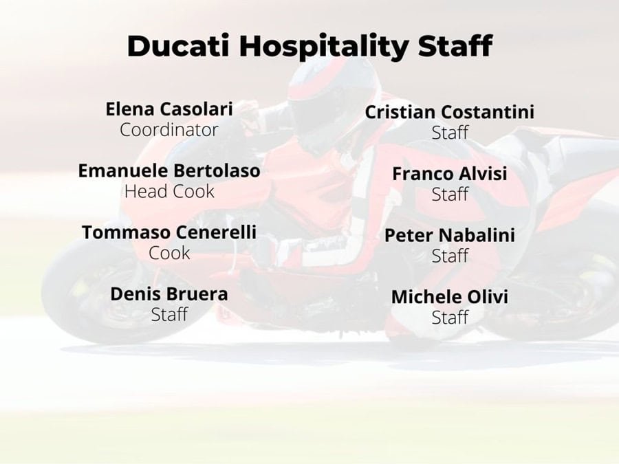 ducati hospitality staff 2024