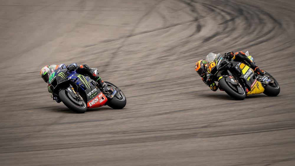 Franco Morbidelli inline-four leading the v4 of luca marini