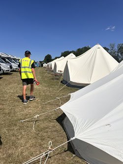 Hannah's photo of the intentsgp glamping tents at the british f1 grand prix 2026