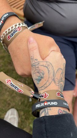 the intentsgp wristbands at the british f1 grand prix