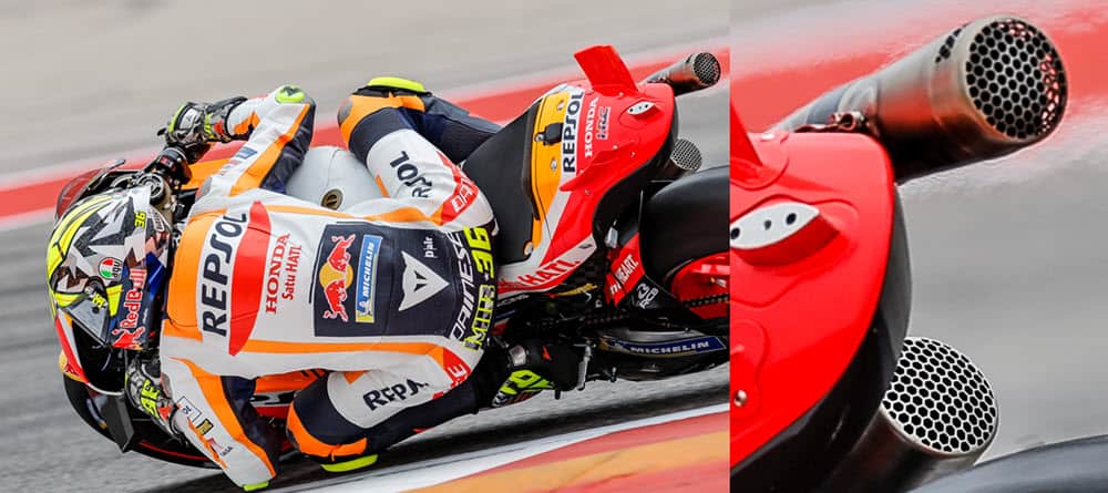 Joan Mir MotoGP exhaust mesh blowup