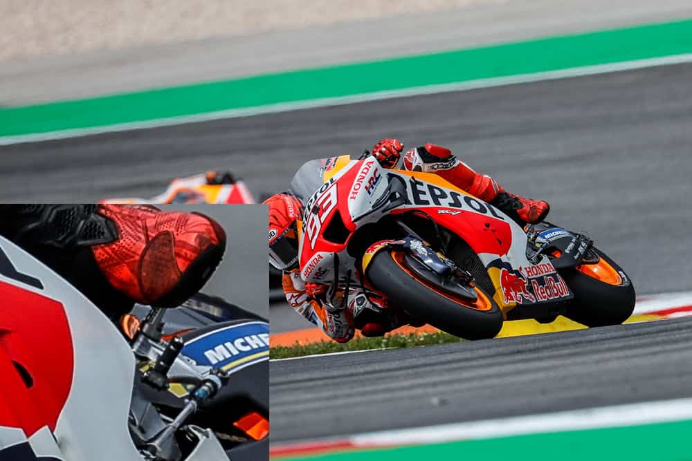 motogp negotiating right hand corner