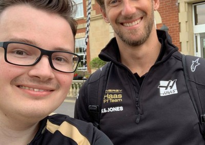 Owen with Romain Grosjean