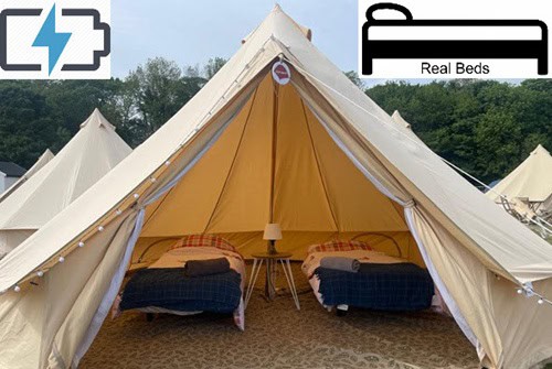 premium feature glamping tent