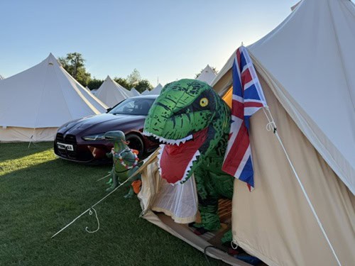 Rexy and his mates at the intentsgp campsite for the british f1 grand prix 2026