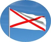 red diagonal cross flag motogp