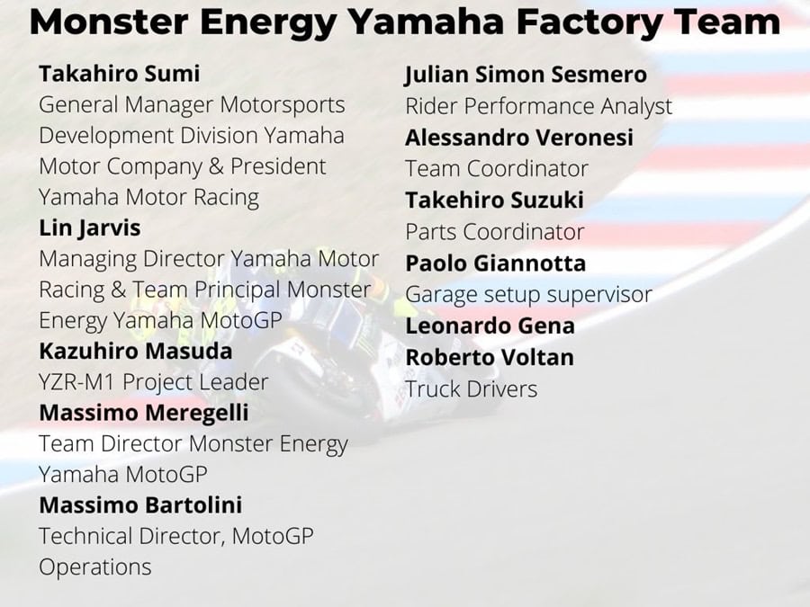 yamaha factory team personnel 2024